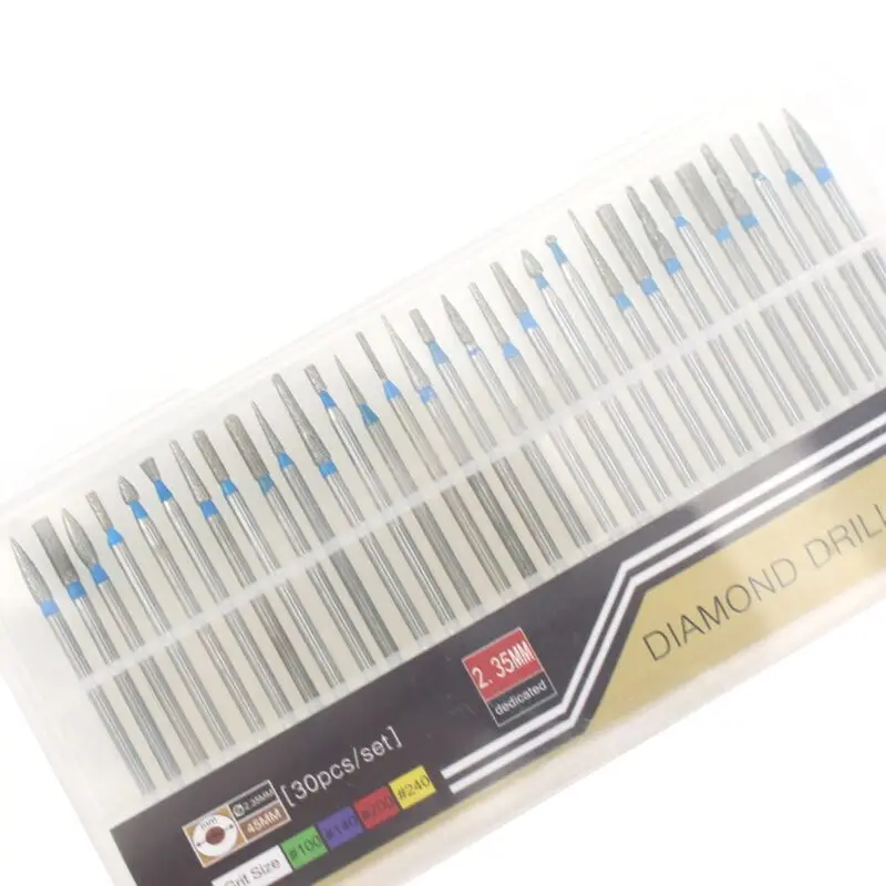 

30Pcs/Set Nail Drill Bits Cuticle Apparatus For Manicure Machine Accessories Mill Cutter Removal Tools