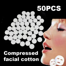 Hot 50 Pcs/Set Compressed Facial Mask Paper Natural Cotton Disposable Face Skin Care Wrapped Masks SJ66
