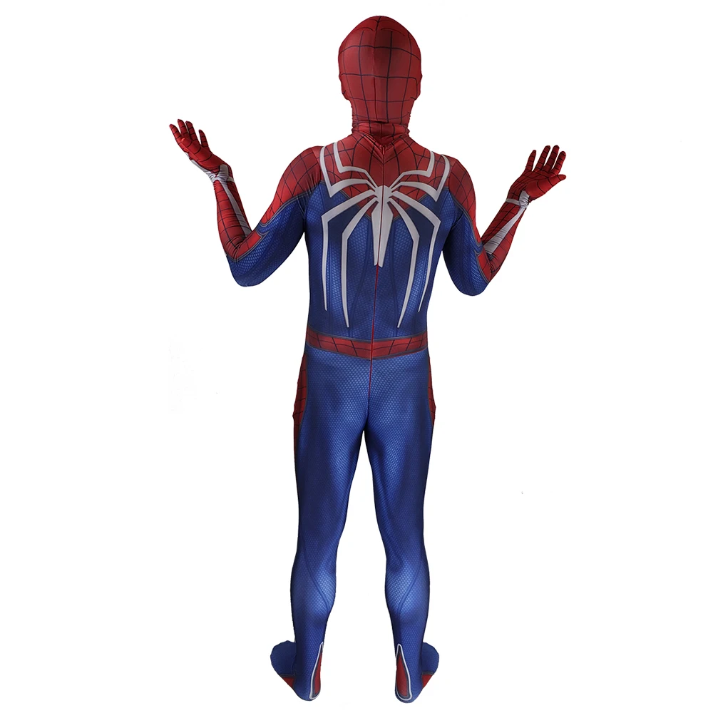 PS4 Spiderman Cosplay Costume 3D Print Avengers COS Spiderman Anime Full Bodysuit for Halloween party for kids and adult