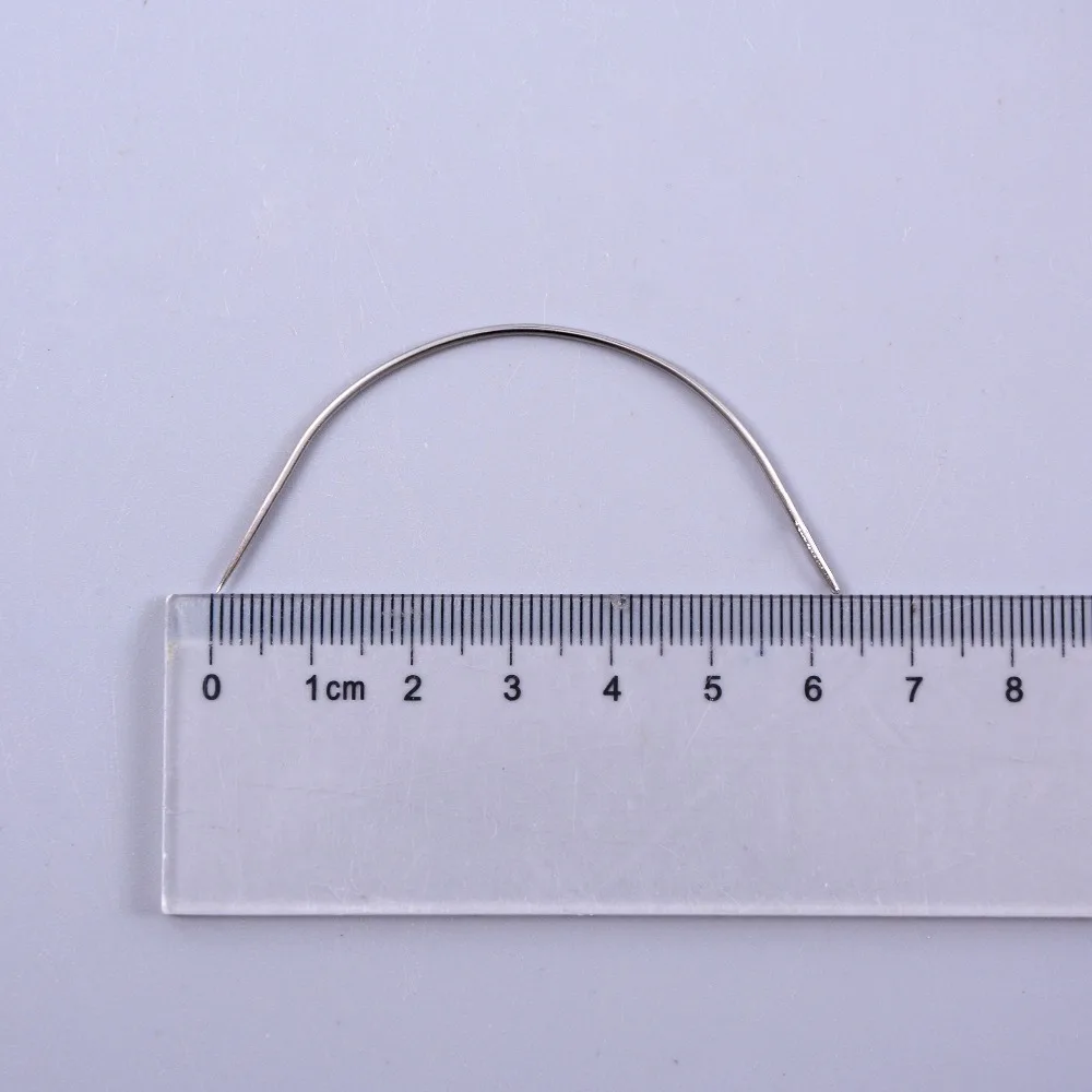 9cm Long C Type Curved Needles Hair Weaving Thread/Sewing Needle for Hair Extension Tool 12pcs hair extensions tool