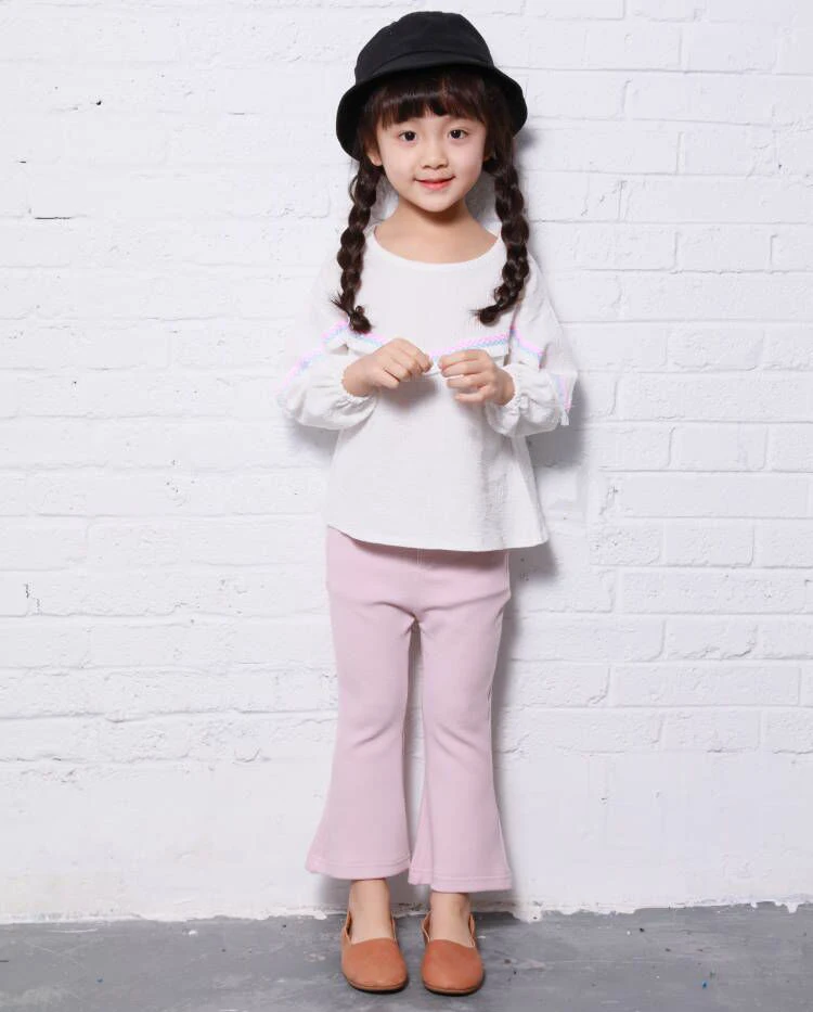 Children's spring autumn trousers children's fashion multi colored ...