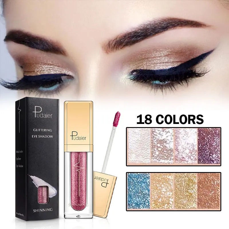 

2019 15Color White Gold Glitter Eyeshadow Pencil Shimmer Waterproof Liquid Eyeliner Beauty For Women Professional Make Up Tools