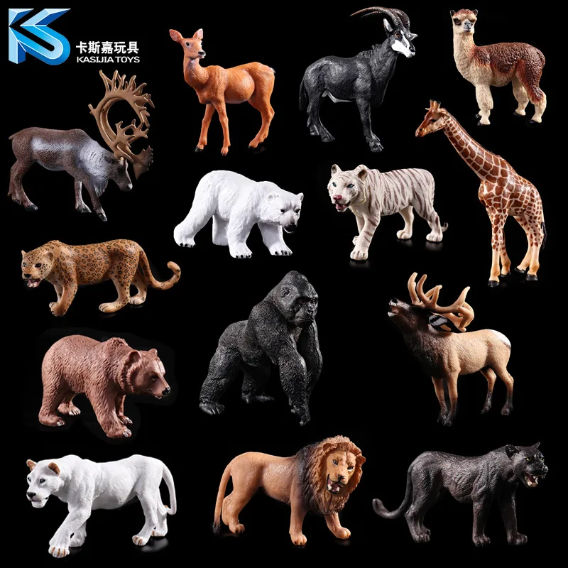 

Wild animal model solid simulation children's toys 15 optional Alpaca leopard orangutan polar bear white tiger model ornaments