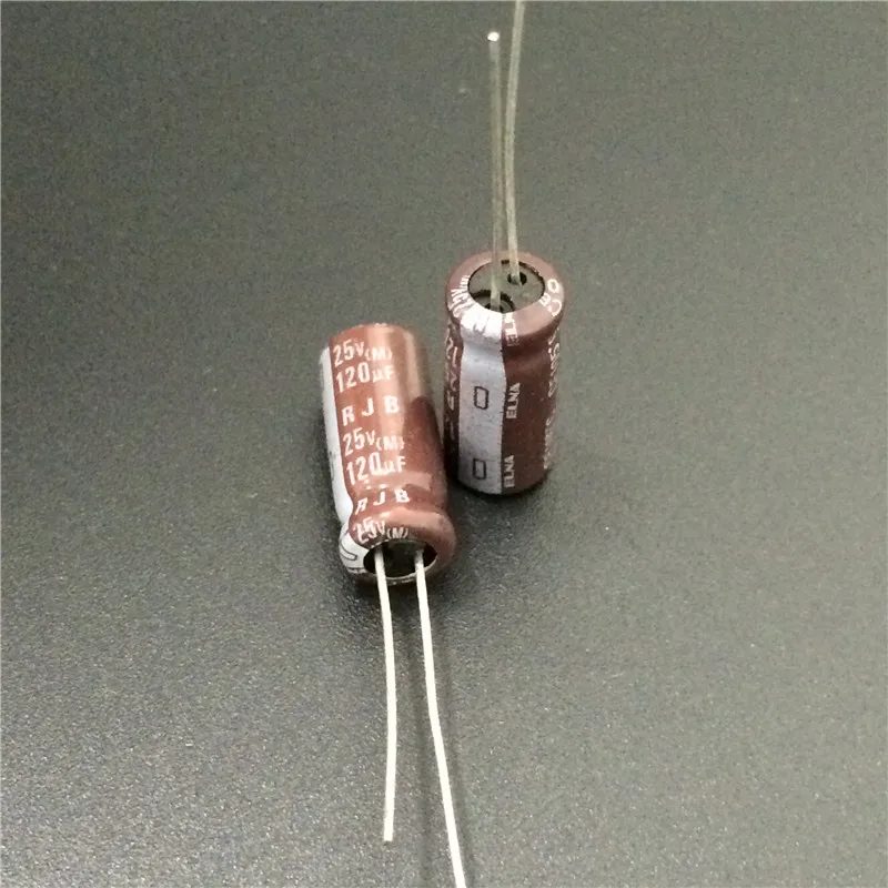 20pcs 25V 120uF 25V Japan ELNA RJB 6x15mm Low Impedance Audio Capacitor