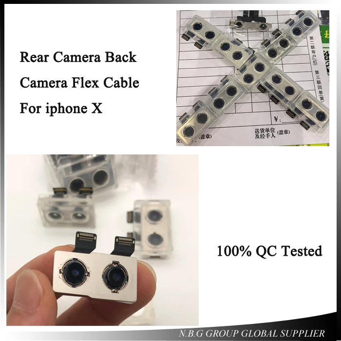 5 шт./лот 100% QC протестированная задняя камера для iPhone X Основная большая Модуль