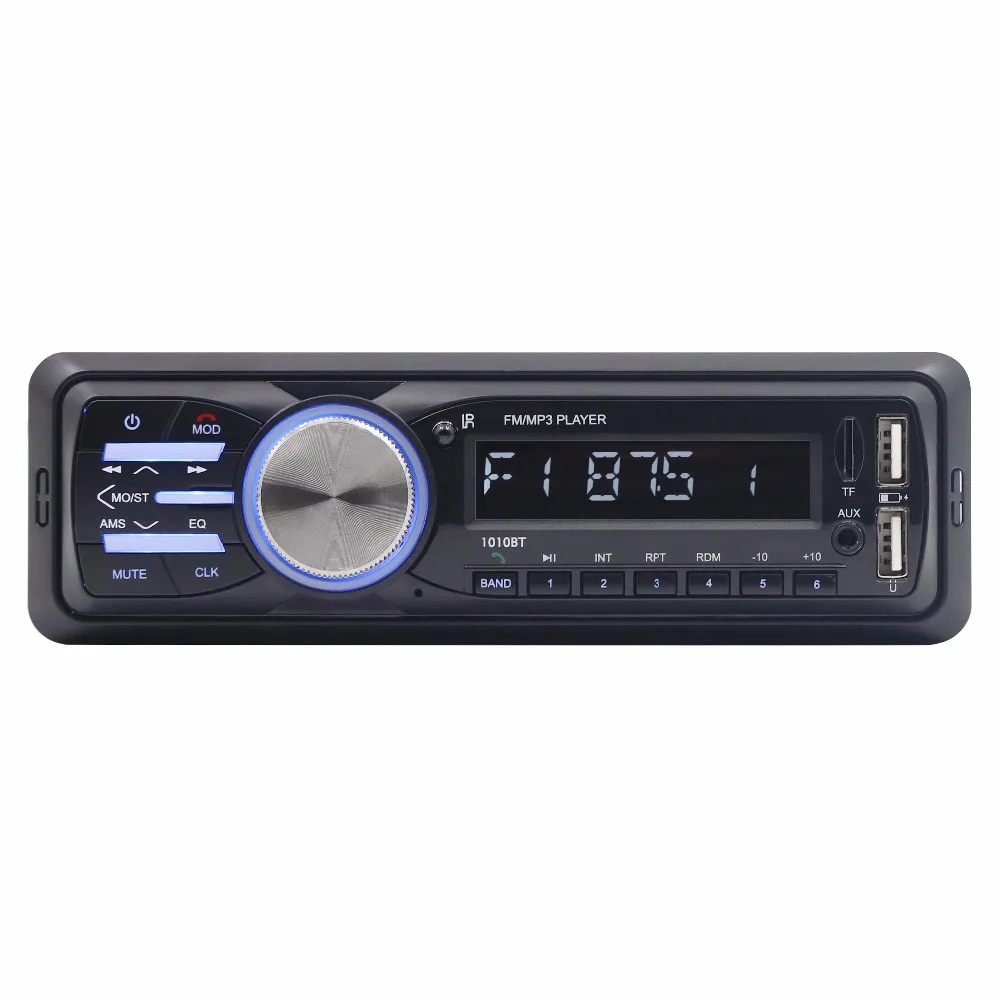 Car Audio 1Din 1010RDS MP3 Player Car Audio Stereo Bluetooth FM Aux ISO