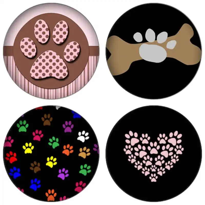 Zdying 5 Unids Lote De Dibujos Animados Mascotas Huella De Patas