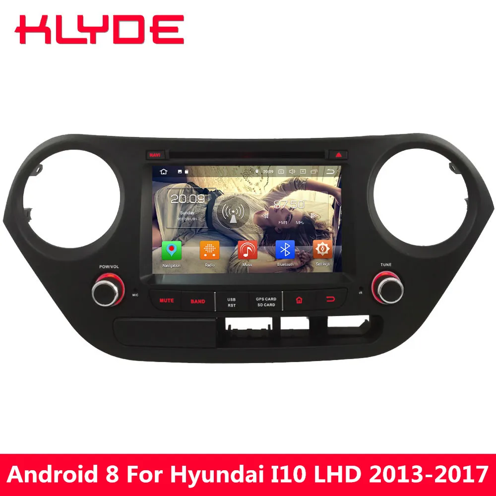 

KLYDE Octa Core PX5 4GB RAM 32GB ROM Android 8.0 7.1 6 Car DVD Multimedia Player Radio For Hyundai I10 Left Hand Diver 2013-2017