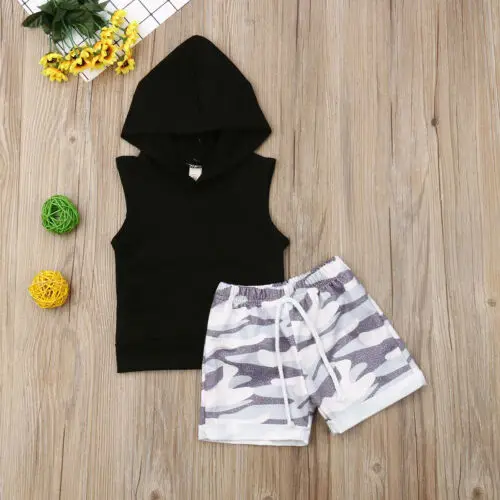 Shorts Pants Summer Outfits UK 2Pcs Toddler Kids Baby Boy Clothes T Shirt Tops