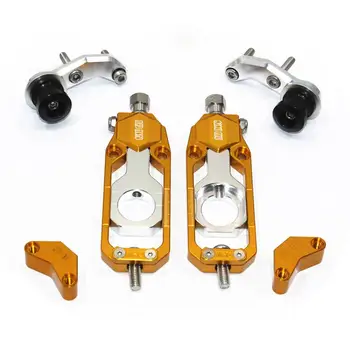 

For Kawasaki ZX-6R 2005 2006 2007 2008 2009 2010 2011 2012 13 14 CNC Chain Tensioner Catena Adjuster with Spool Aluminium Alloy