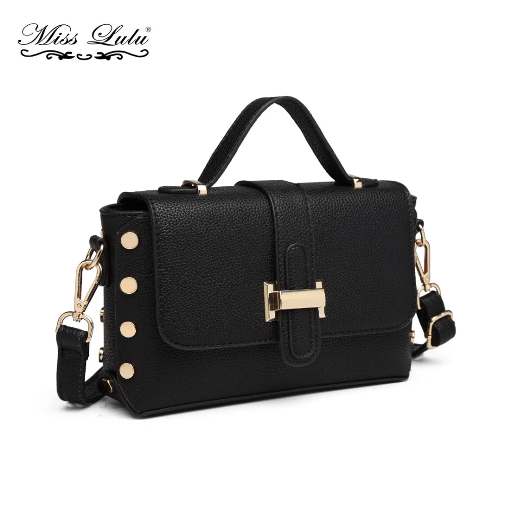 Miss Lulu Women Handbags Purses Shoulder Bags Ladies PU Leather Stud
