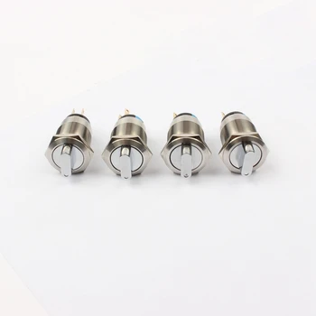 

19mm metal rotary push button brass 3 position selector Switch Press Button 2NO 2NC Rotate button rotation 19XN.3D.2K2B