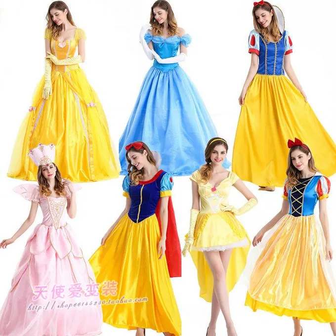 

Halloween Disney Cinderella and sleeping beauty Snow White skirt adult female costume for COSPLAY film