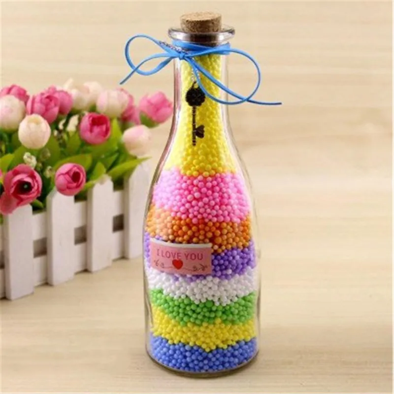 

12DIY Fluffy Slime Crystal Beads Assorted Colors Polystyrene Filler Foam Beads Balls Crafts Modeling Clay Accessories Kid Toy