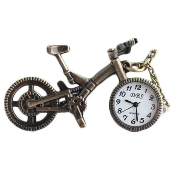 

Retro Bike Bicycle Shaped Quartz Pocket Watch Bronze Wheel Necklace Pendant Clock Fashion Gifts for Men Women Kid Bicycle Gift