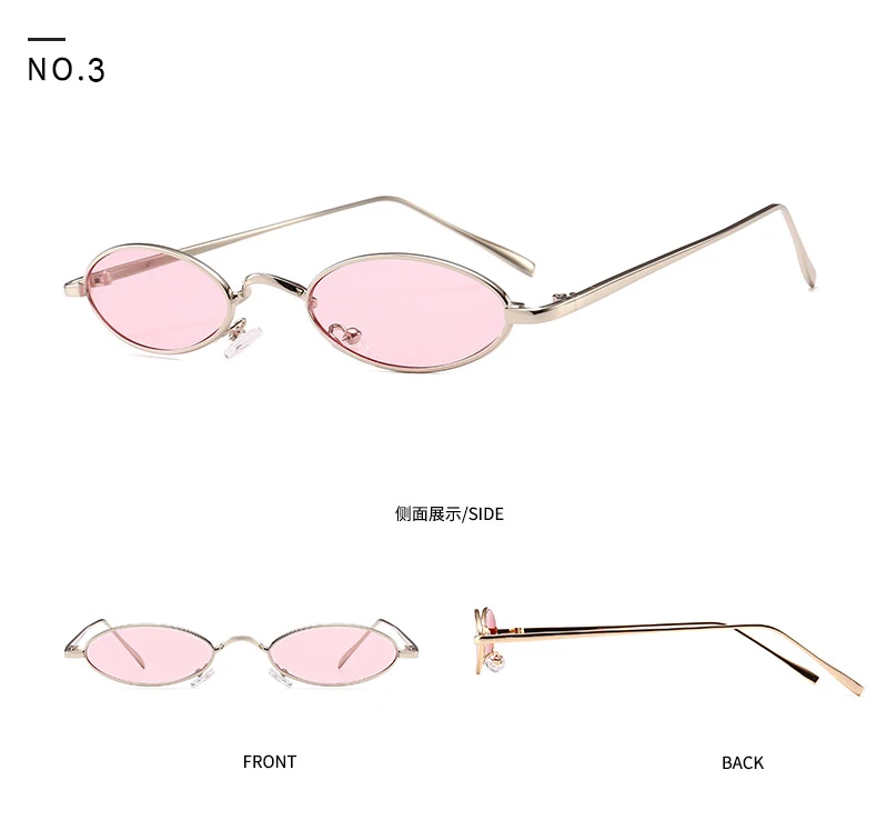 WHO CUTIE, маленькие овальные ретро солнцезащитные очки для мужчин и женщин, фирменный дизайн, Ретро стиль, 90 S, узкие солнцезащитные очки, фиолетовые, красные линзы, оттенки OM570