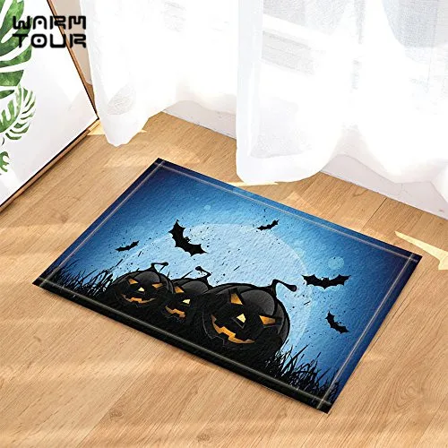 Warm Tour Decor Horrible Pumpkin Bat Door Mat Home Warm Tour Decor Horrible Pumpkin Bat Door Mat Home Indoor Outdoor Entrance Doormat Rubber Backing Bathroom In From Garden On