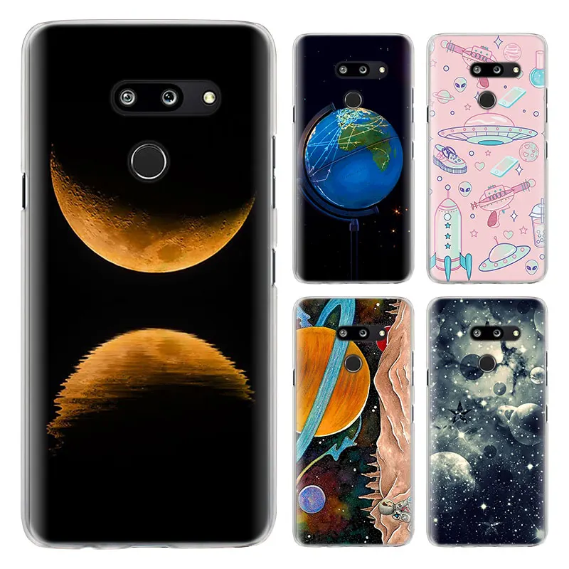

The space moon Astronaut Phone Cases for LG G7 G8 ThinQ G5 G6 V30 V40 V50 ThinQ Q6 Q7 Hard PC back cover case
