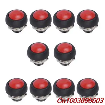 

YOCOMYLY (TM) 10pcs Red Mini Round Toggle Switch 12mm Momentary Push Button Switch Sales