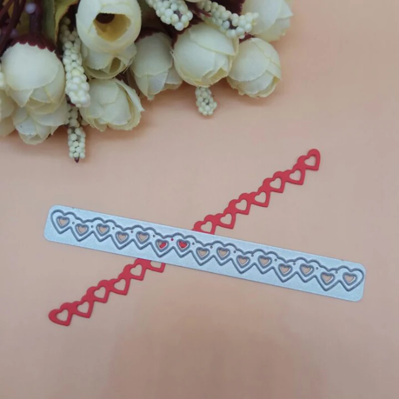 Love Heart border Edge line декоративная карта металлические режущие штампы нож пуансон
