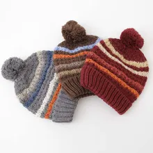 Высокое качество Skullies Beanies унисекс вязаный берет уличная мода флис теплый шар зима цвет купол пара шапки