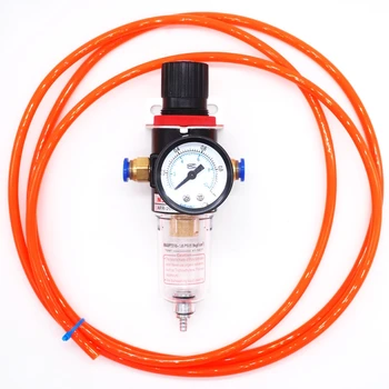

AFR2000 DIY Air Pressure Regulator Water Separator Trap Filter Airbrush Compressor with 8mm Fittings 5Meter Hose