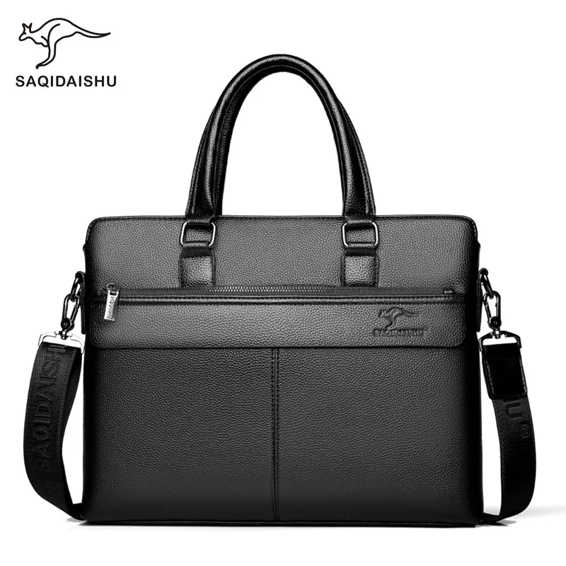 Офисные Сумки для мужчин, мужские сумки, ts sac homme pour des, Мужские портфели, сумки для ноутбука 14 дюймов, мужские Модные деловые сумки, кожаные коричневые