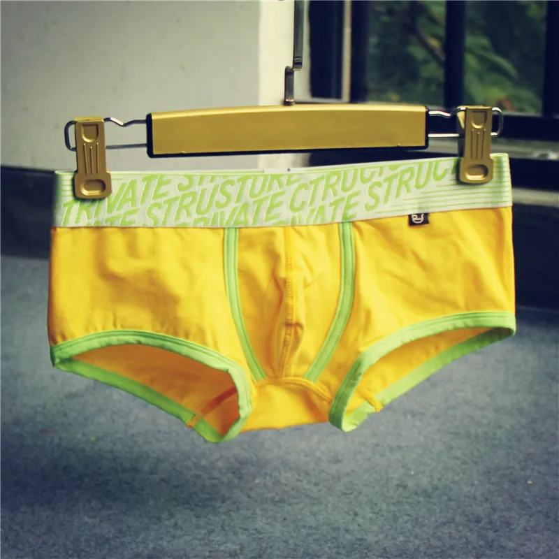 

2pcs New Arriva Fashionable Boy Soft Underwear Sexy Shorts Low-Rise Cotton U Convex Boxer Men Gay Underpants Male Calzoncillos