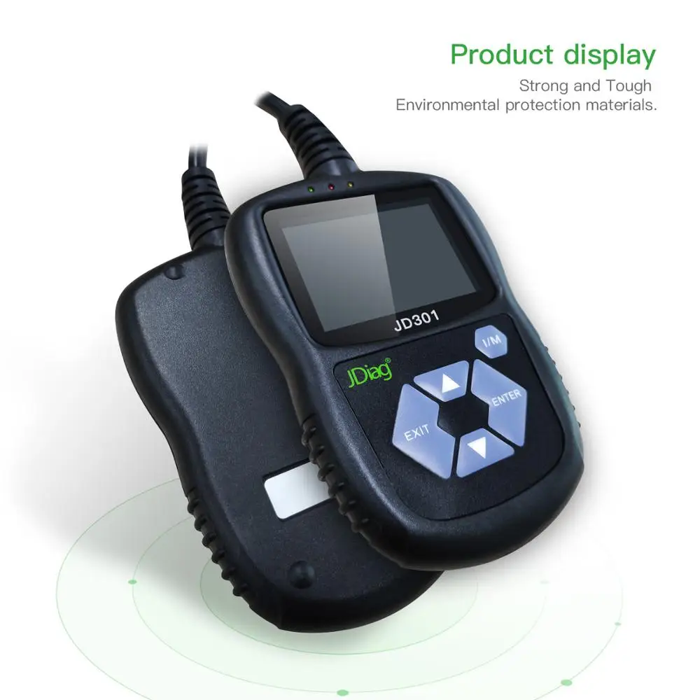 Высококачественный Кабель OBDII JDiag JD301 OBD2 сканер кодов OBD 2 Автомобильный