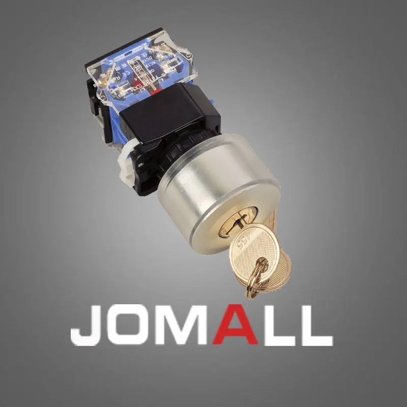 

LA38-20Y/33/30 3 position momentary key-lock push button switch