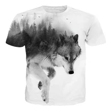Брендовая футболка с изображением волка, женская зимняя одежда, футболка с изображением джунглей, топы, одежда с 3d рисунком, Женская/Мужская сексуальная футболка в стиле хип-хоп, женская футболка