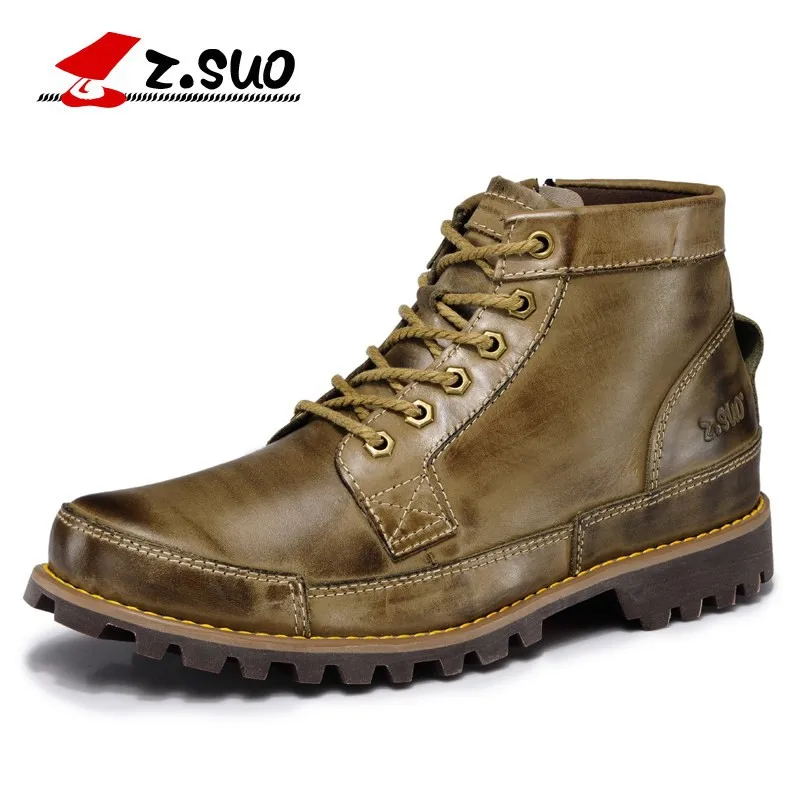Z. Suo men 's boots, and the quality of the boots, leather
