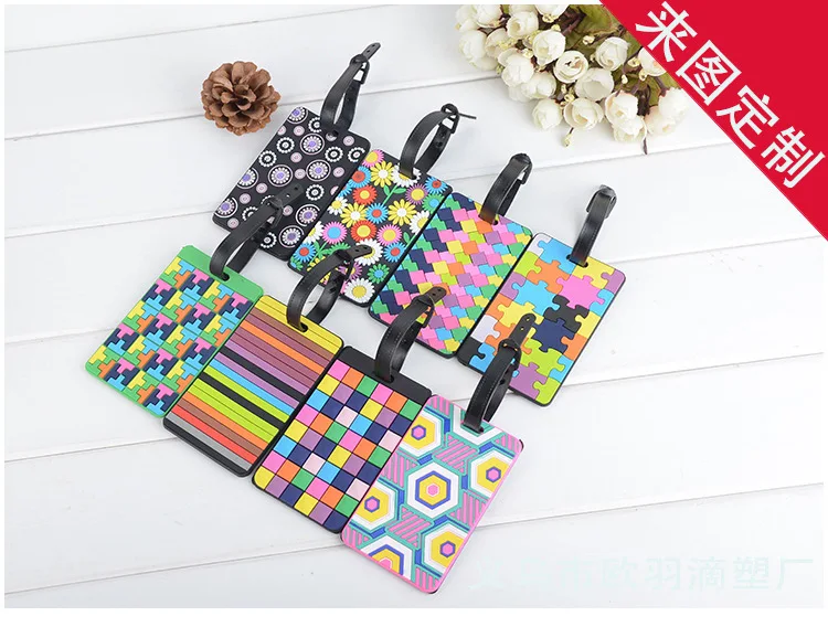 2018 New Solid Suitcase Koffer Hot Style Silicone Luggage Tag On Personality Anime Checked Tags Boarding Pass Holder Wholesale | Багаж и