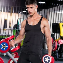 Хит! Мужской спортивный жилет для тренировок мужские хлопковые однотонные вязаные топы без рукавов мужские модные безрукавки Стрингер Бодибилдинг жилет для бега