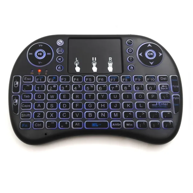 Mini Wireless remote Control Keyboard with Backlit 2.4GHz Qwerty