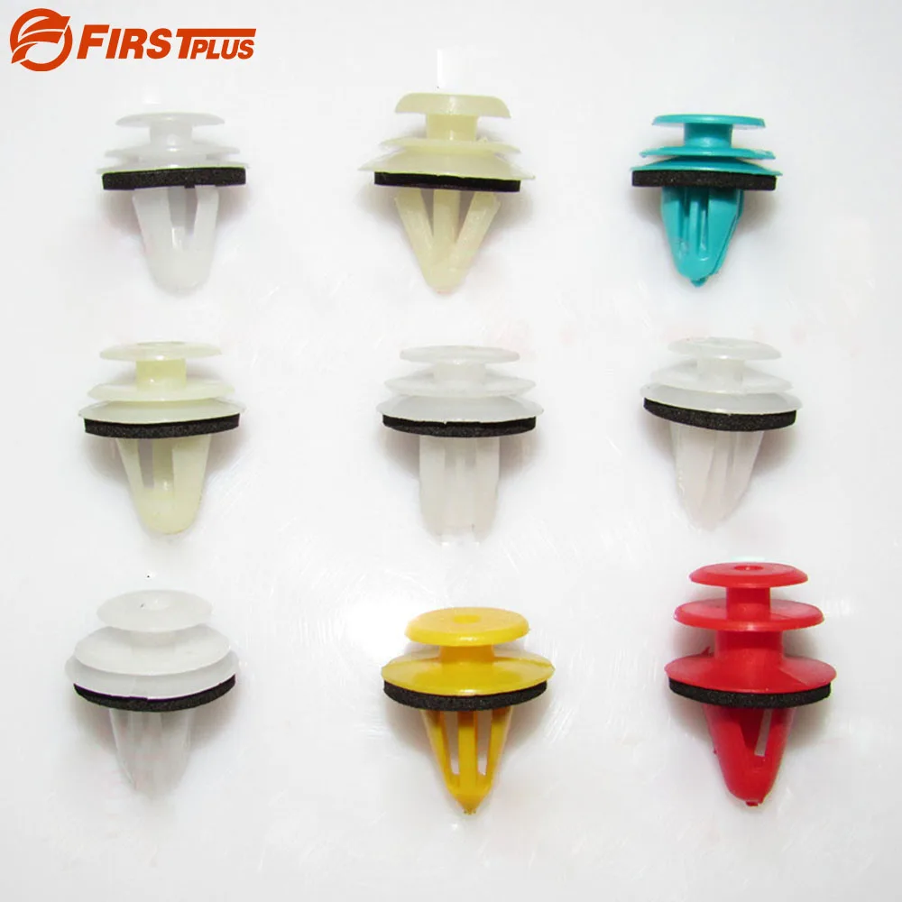

100 x Universal Auto Plastic Clips Nylon Screw Rivet Car Door Trim Panel Bumper Fastener Automotive Retainer Fender Clips Mixed