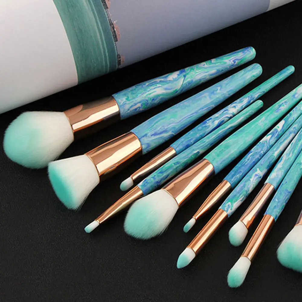 

8Pcs/Set Professional Makeup Brushes Marbling Handle Eye Shadow Eyebrow Lip Eye Make Up Brush Comestic Tools