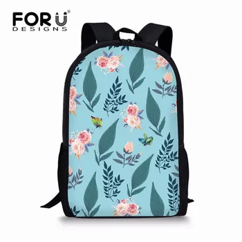 

FORUDESIGNS New Korean Style Fashion Flower Printing Backpack Leisure Travel Bag Women Bag Woman School Bag Large Laptop Mochila