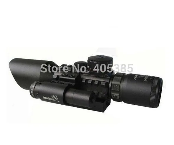 

Hunting 3-10X42E M9C Red Green Illuminated Tactical Riflescope w/ Side Mounted Laser Rifle scope Optics Scope