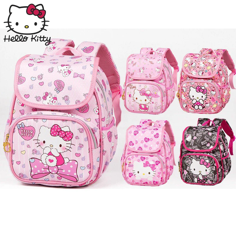 Сумка hello kitty, милая мультяшная сумка hello kitty, модная детская розовая сумка на плечо KT, PU водонепроницаемая сумка для девочек, плюшевый рюкзак на плечо