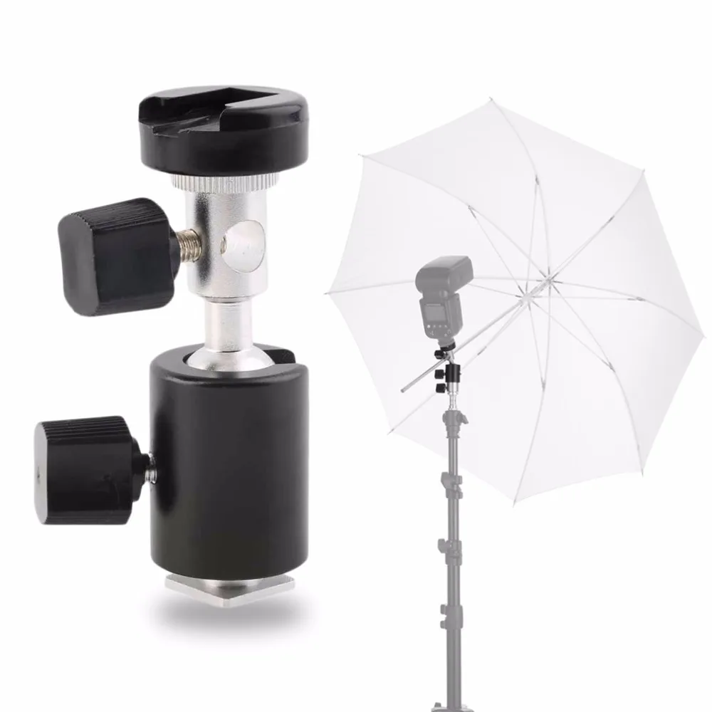 Универсальный 360 градусов Камера Flash Горячий башмак адаптер зонтик держатель Поворотный Свет Стенд Кронштейн Тип C фотографии аксессуар
