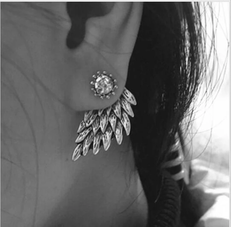New-Wings-Stud-Earrings-For-Women-Punk-gold-color-Earrings-simple-design-Hiphop-Fashion-aros-harajuku