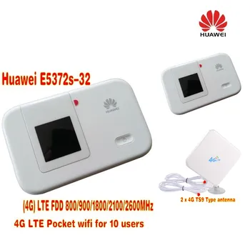 

HUAWEI E5372s-32 4G 150Mbps LTE Cat 4 Pocket Mobile WiFi Hotspot+4G LTE 35DBI mimo panel directional antenna TS9