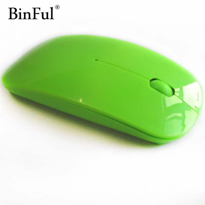 

BinFul 2.4G Wireless Optical Mouse Mice 7 Colors Ultra-Thin Mouse USB Receiver for Computer Tablet Laptop PC