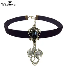 Yiyaofa ручная работа колье ожерелье и кулон винтажные Женские аксессуары готические ювелирные изделия массивный Талисман Дракон ожерелье s DD-53