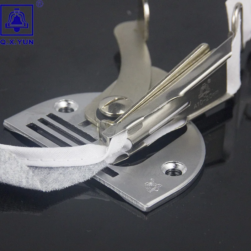 Q.X.YUN overlock folder TAPE SIZE 20mm A10 hemmer Right Angle Bias Binder for lockstitch machine Binding of curve edge