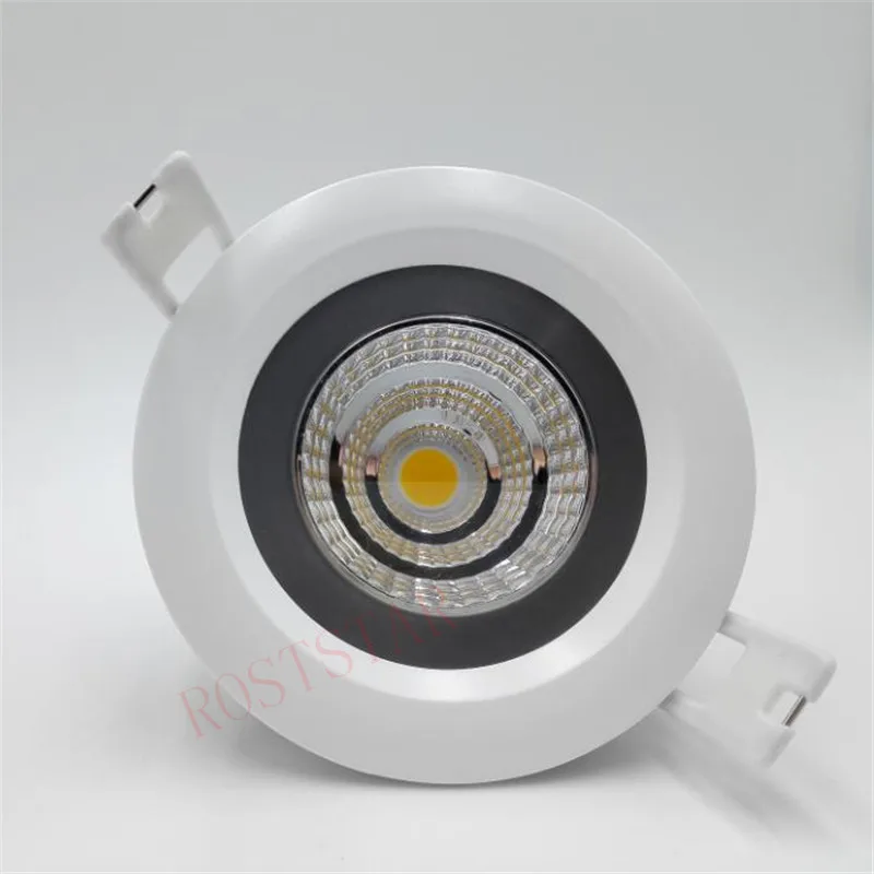 

12pcs Free DHL 12W 15W IP65 Waterproof COB SMD Driverless LED Ceiling down Light round Recessed Downlight AC100~260V