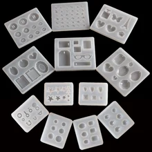1 ADET Kolye El Sanatları DIY Şeffaf UV Reçine Sıvı Silikon Kombinasyon Kalıpları DIY Yapımı için Bulma Aksesuarları(China)