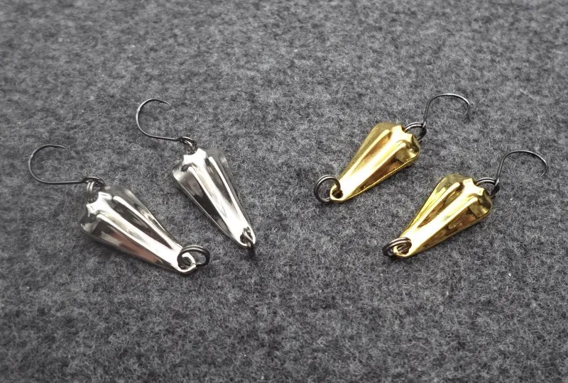 spoon fishing lures set metal fishing bait 2.2g spinnerbait Treble Hook hard lures drop ship
