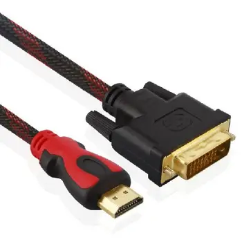 

Gold Plated 5M HDMI to DVI-D 24+1 pin Adapter Male to Male Cable For 1080P HD HDTV PC For PS3 For XBOX 60pcs/lot